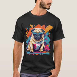 Camiseta Pug Vintage