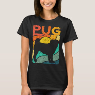 Camiseta Pug Vintage Retro Pet Dog Pai presente na mãe