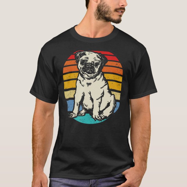 Camiseta Pug Vintage Style Idea (Frente)