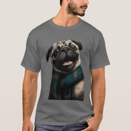 Camiseta Pug wearing a scarf