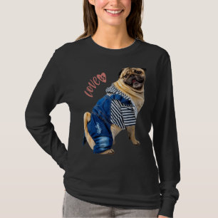 Camiseta Pug Women Men Pug Mãe Vida Pai Amor Cachorro Pet 1