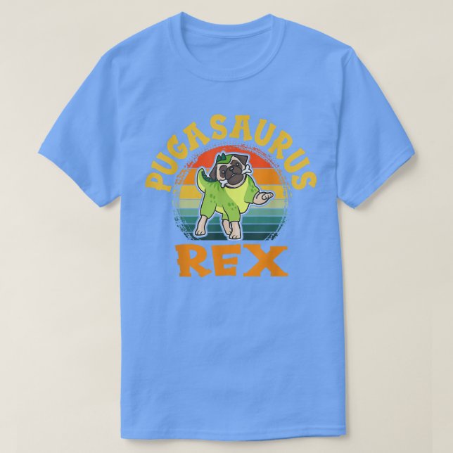Camiseta Pugasaurus Rex, Cachorro Engraçado, Amante de os a (Frente do Design)