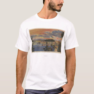 Camiseta Puget Sound, WA - amarrações do yacht club no po