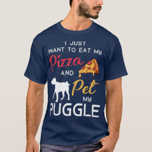 Camiseta Puggle Dog Pizza Proprietário do Natal Gi