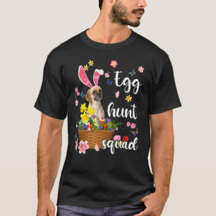 Camiseta Puggle Feliz Dia de Páscoa Caça ao Ovo Colorido de