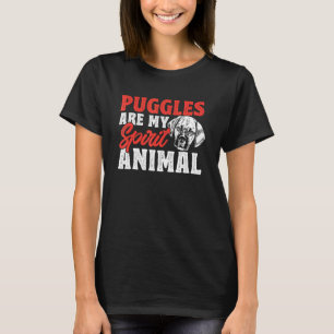Camiseta Puggle Gráfico Para Mulheres Homens Crianças Puggl