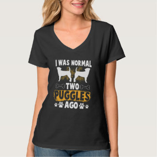 Camiseta Puggle Gráfico Para Mulheres Homens Crianças Puggl