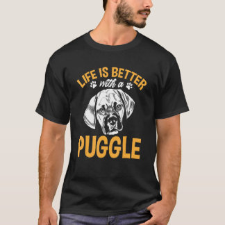 Camiseta Puggle Graphic Para Mulheres Homens Crianças Puggl