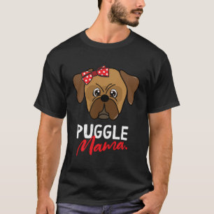 Camiseta Puggle Mãe Cachorro Cachorro Dando Presente
