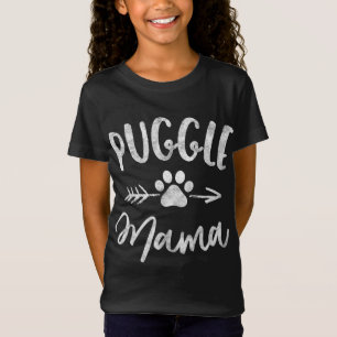 Camiseta Puggle Mama Pug Beagle Proprietário do Fanfarrão p