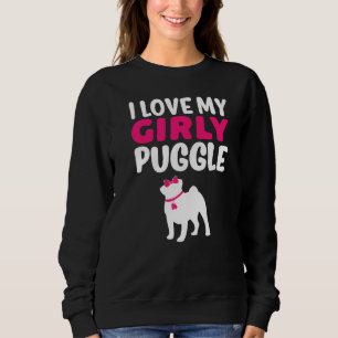 Camiseta Puggle Pug Beagle Girl Dog Girly Gender Reveal Cu