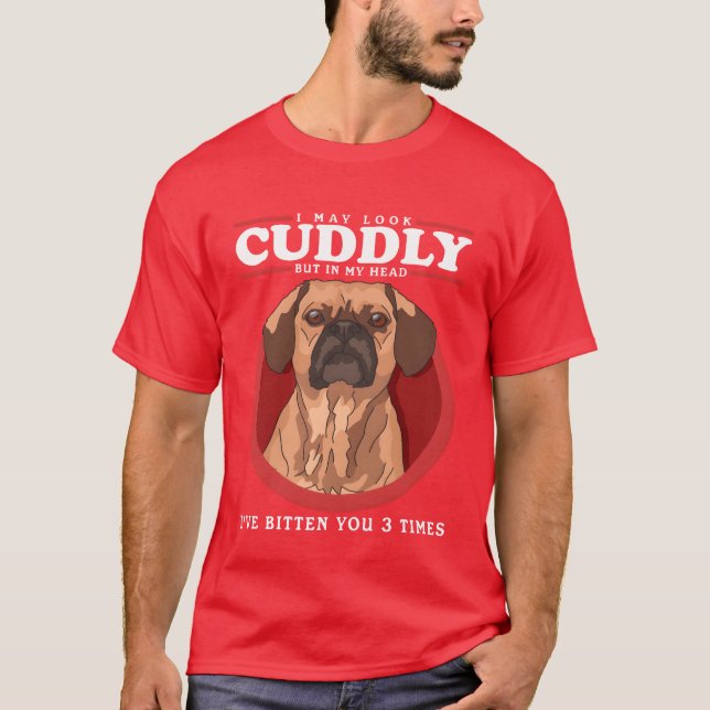 Camiseta Puggles podem parecer donos de cães Fofinhos Puggl (Frente)