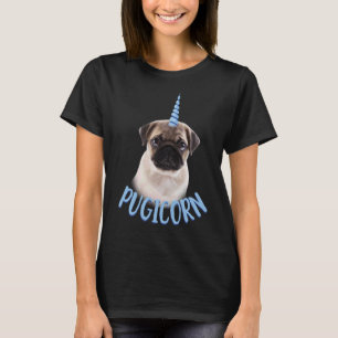 Camiseta Pugicorn Cute Pug e Unicorn Lover