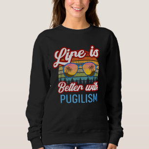 Camiseta Pugilismo Vintage Sunset Life É Melhor Com Pugili