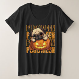 Camiseta PUGOWEEN - O Dia das Bruxas dos Amantes de Pug