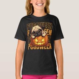 Camiseta PUGOWEEN - O Dia das Bruxas dos Amantes de Pug