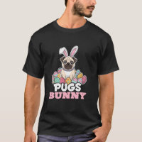 Pugs Bunny Desenho Engraçado de Páscoa para Amante
