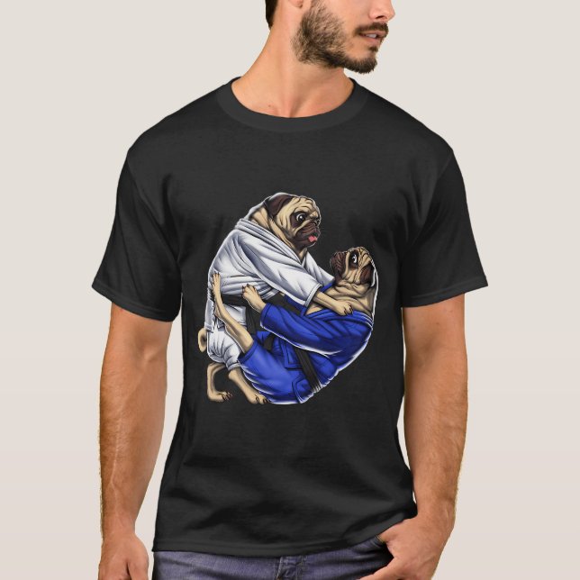 Camiseta Pugs de Jiu-Jitsu (Frente)