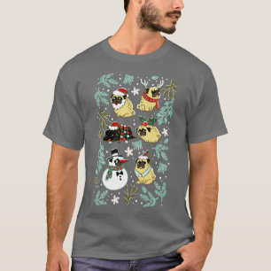 Camiseta Pugs de Natal