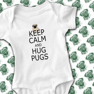 Camiseta Pugs do abraço para manter a calma