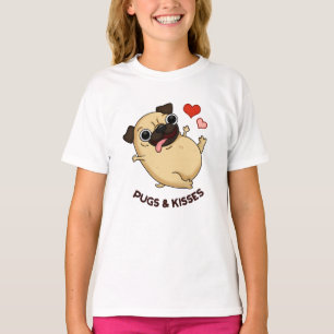 Camiseta Pugs E Beija Cachorro Engraçado