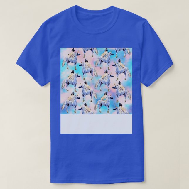 Camiseta Pugs e Unicorns (Frente do Design)