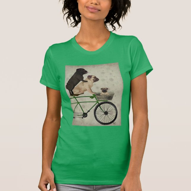 Camiseta Pugs na Bicicleta (Frente)