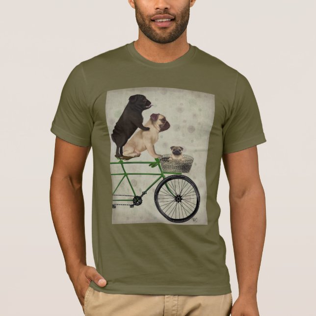 Camiseta Pugs na Bicicleta (Frente)