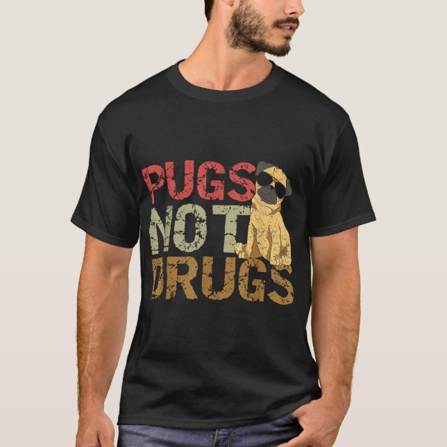 Camiseta Pugs Não Droga Engraçada Dom De Sobrinho (Frente)