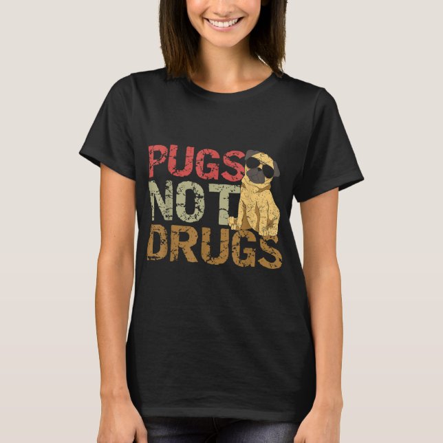 Camiseta Pugs Não Droga Engraçada Dom De Sobrinho (Frente)