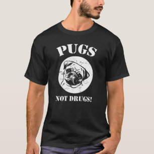 Camiseta Pugs Não Drogas!