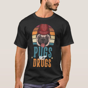 Camiseta Pugs Não Drogas