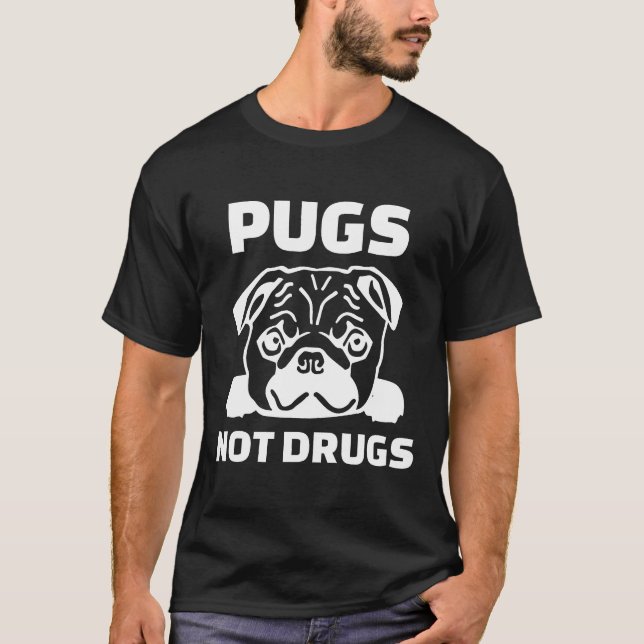 Camiseta Pugs Não Drogas (Frente)