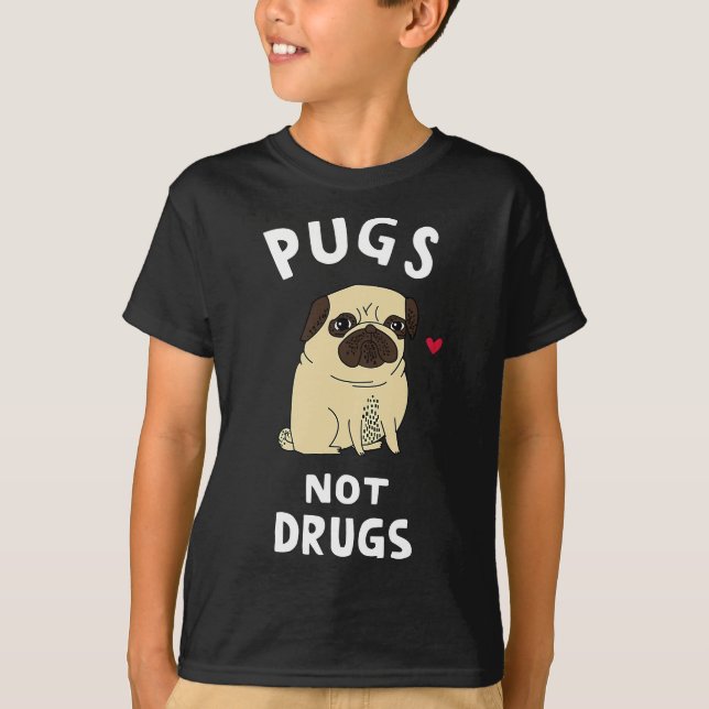 Camiseta Pugs Não É Engraçado Presente No Cachorro Em Teto (Frente)