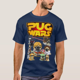 Camiseta Pugs Wars - Funny Pug Dog Sci-Fi Movie Parody