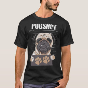 Camiseta Pugshot - Puppy Lover Pug Proprietário do Cachorro