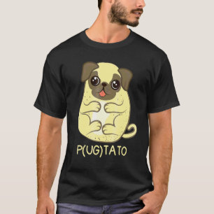 Camiseta Pugtato Pug Batata Pug Cão Pug