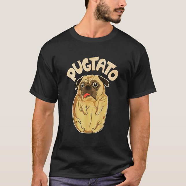 Camiseta Pugtato Pug Potato   Dog   Costume   Meme (Frente)