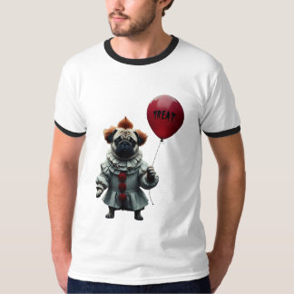 Camiseta Pugwise o Palhaço – Pug engraçado de Halloween