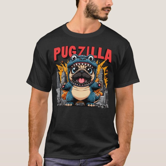 Camiseta Pugzilla Funny Cachorro (Frente)
