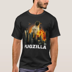 Camiseta PUGZILLA Funny Pug Tshirt para amantes de cães par