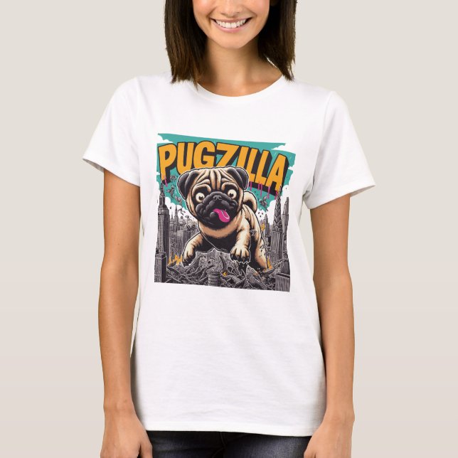 Camiseta Pugzilla: The Snuggle Queen (Frente)