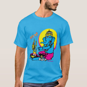 Camiseta Puja de Ganesh para Mãe Jah Sunny Arts Design Tshi