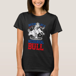 Camiseta Pula Como um Touro Mecânico Cowgirl de Rodeio Engr