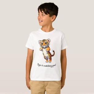 Camiseta Pulando Cubo de Tigre