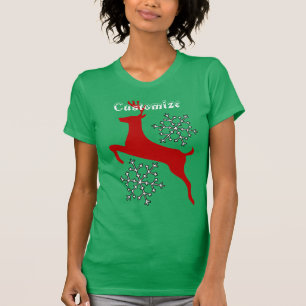 Camiseta Pulando Flocos de Neve Vermelhos Thunder_Cove