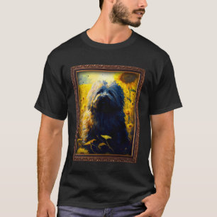 Camiseta Pulando Pintura Flor de Girassol Mãe Mulheres Flor