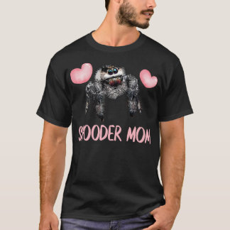Camiseta Pulando Spooder Rosa Rosa-Aranha Dia de as mães Co