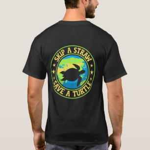 Camiseta Pule um Canudo Salve uma Tartaruga - Consciência E