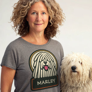 Camiseta Puli Branco ou Cachorro de Corte Komondor